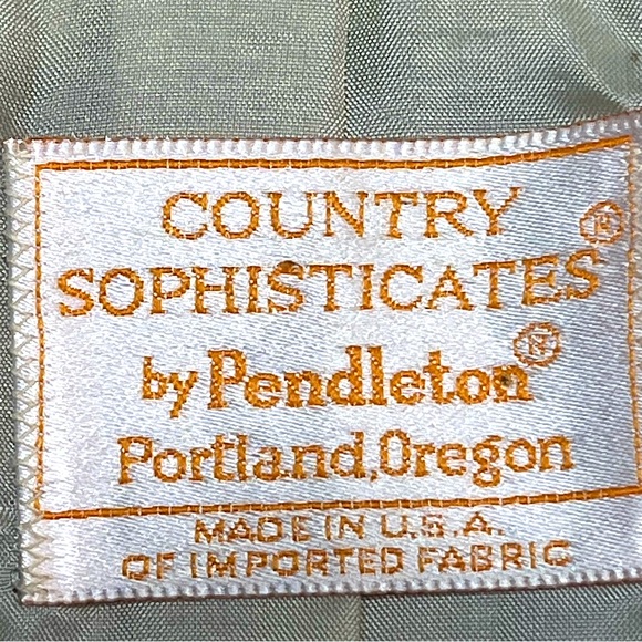 Country Sophisticates EUC by Pendleton Silk Blend Skirt Suit Wheat Color Size 8 - Picture 12 of 14